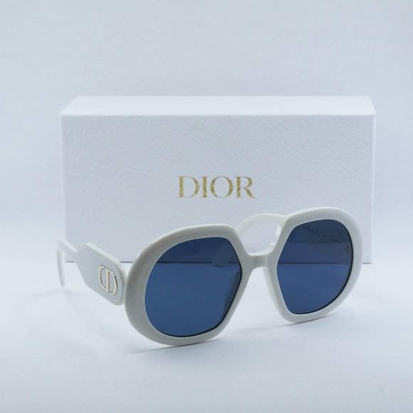 FINAL PRICE NEW DIOR DIORBOBBY R1U 95B0 IVORY BLUE SUNGLASSES - Picture 11 of 13